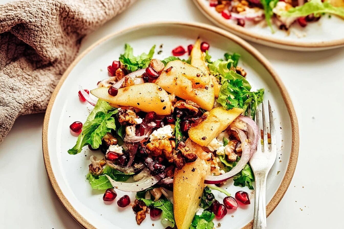 Pear Salad With Balsamic And Toasted Walnuts Recipe 6 Pear Salad