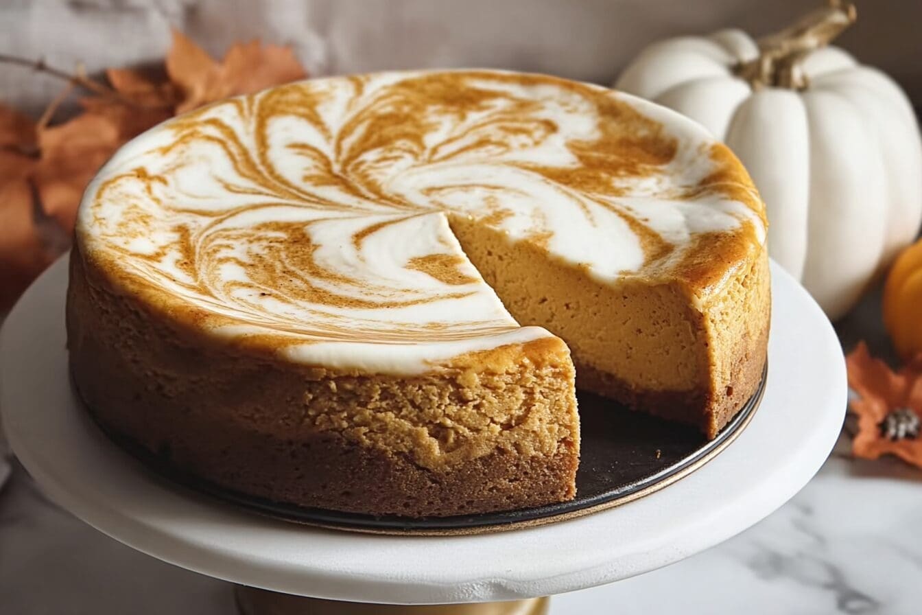 Pumpkin Swirl Cheesecake