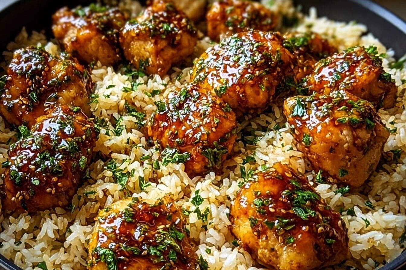 Honey Butter Garlic Chicken Recipe With Simple Ingredients And Rich Flavor 6 Honey Butter Garlic Chicken Rice