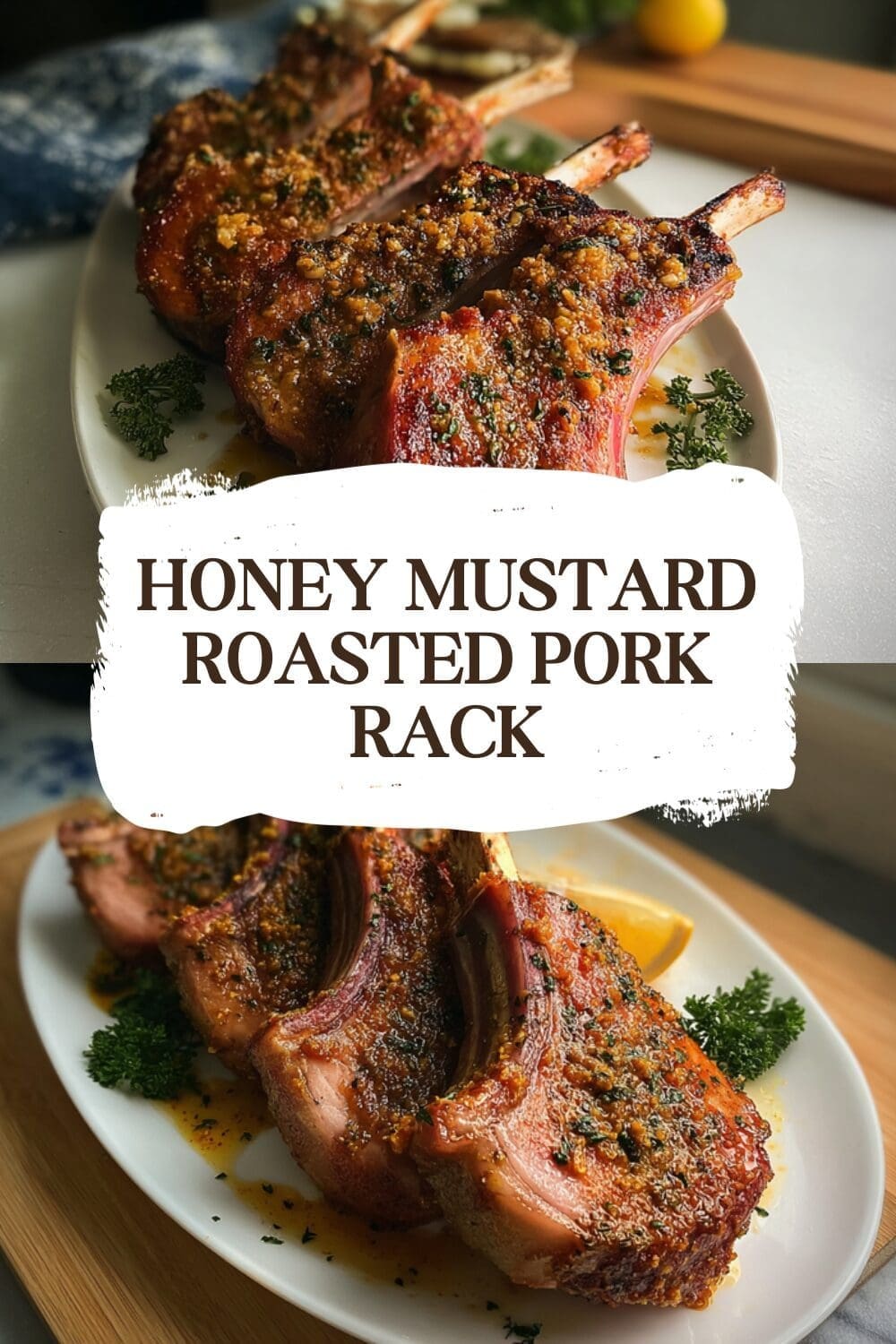 Honey Mustard Roasted Pork Rack Recipe With Perfectly Crisp Edges 7 Honey Mustard Roasted Pork Rack