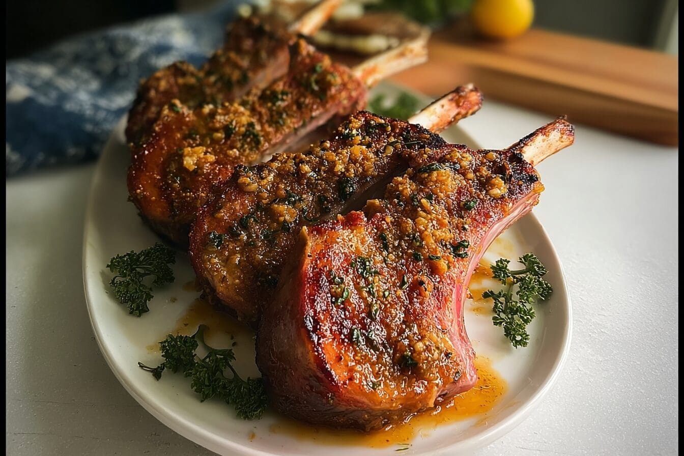 Honey Mustard Roasted Pork Rack Recipe With Perfectly Crisp Edges 6 Honey Mustard Roasted Pork Rack