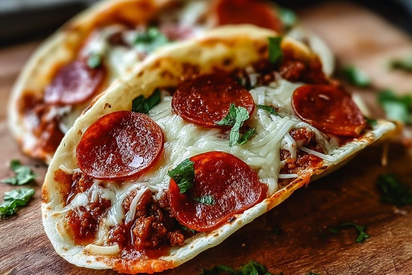 Pepperoni Pizza Tacos