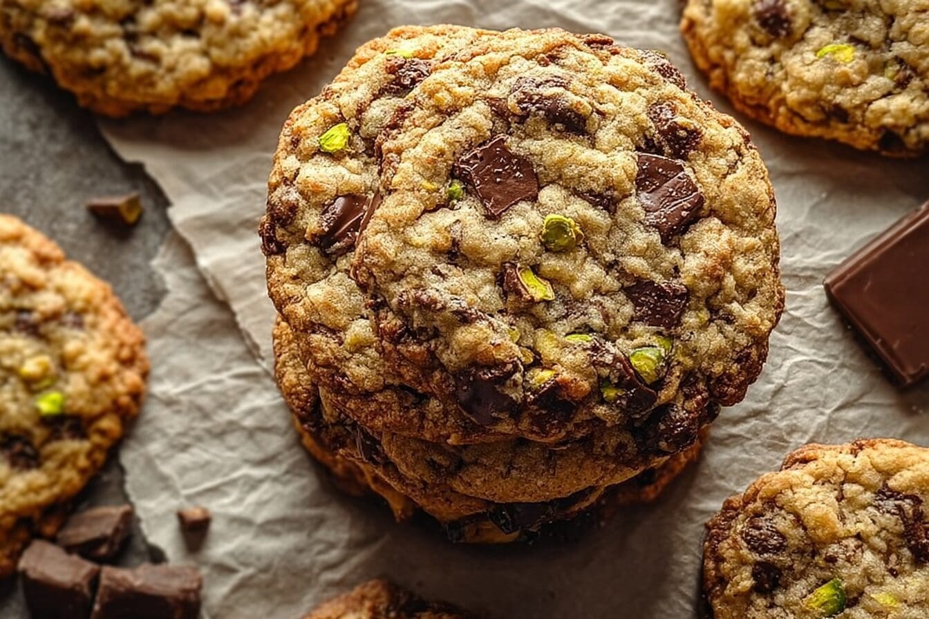 Pistachio Chocolate Chip Cookies