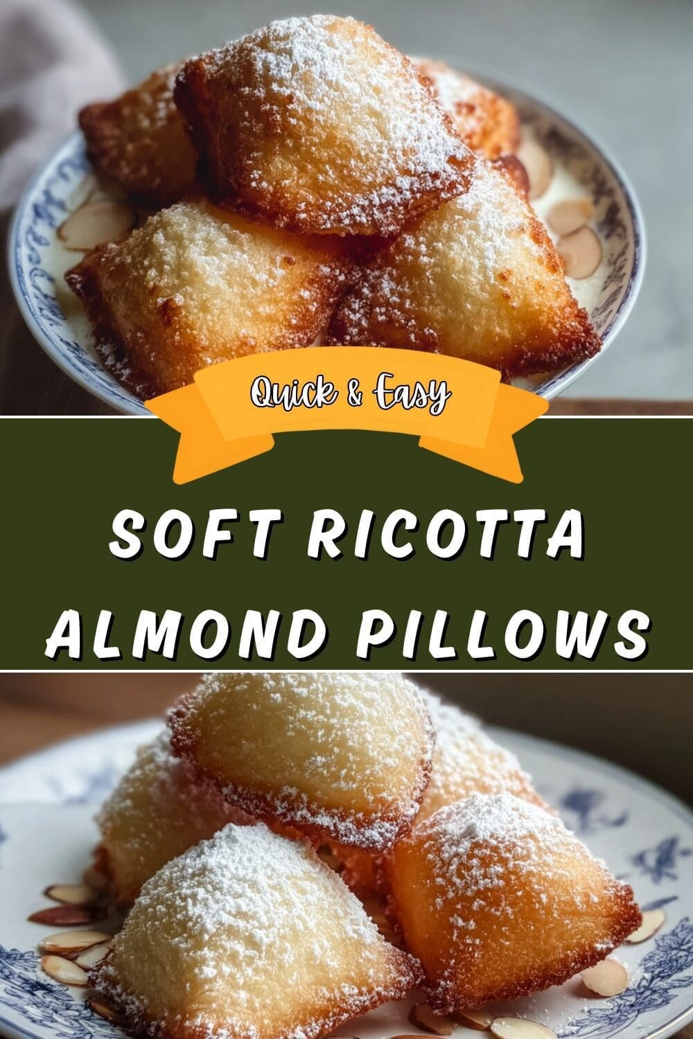 Soft Ricotta Almond Pillows