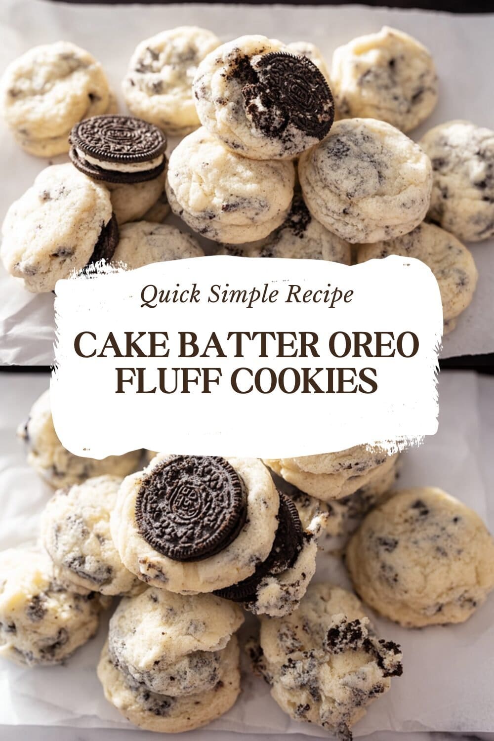 Cake Batter Oreo Fluff Cookies