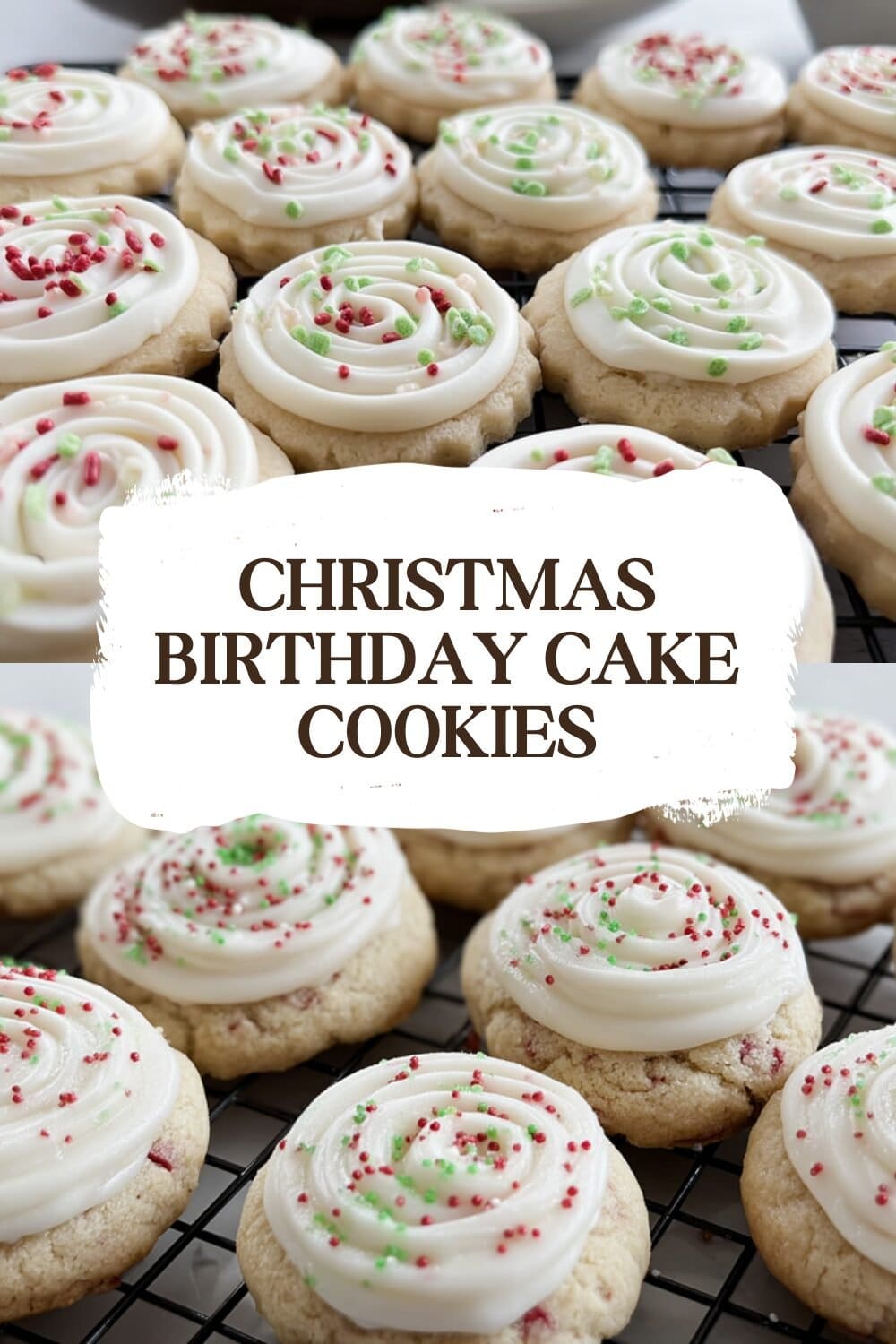 Christmas Birthday Cake Cookies