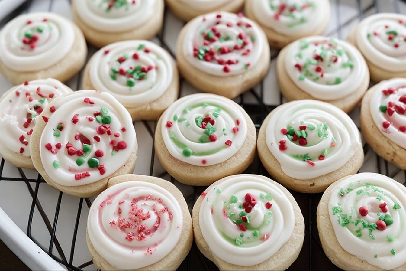 Christmas Birthday Cake Cookies