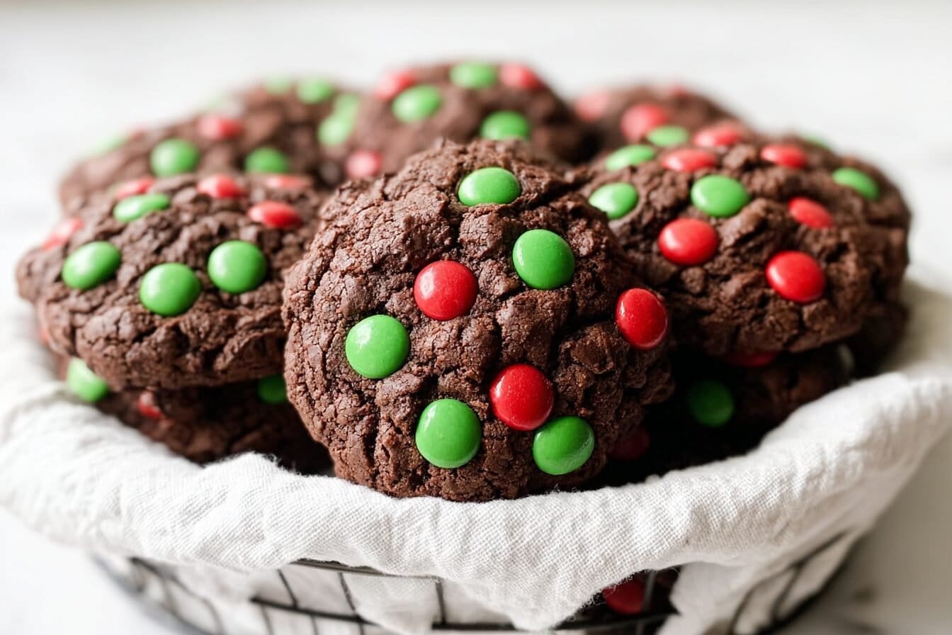 Christmas M&Amp;M Cookies Recipe 6 Christmas Chocolate Mm Cookies
