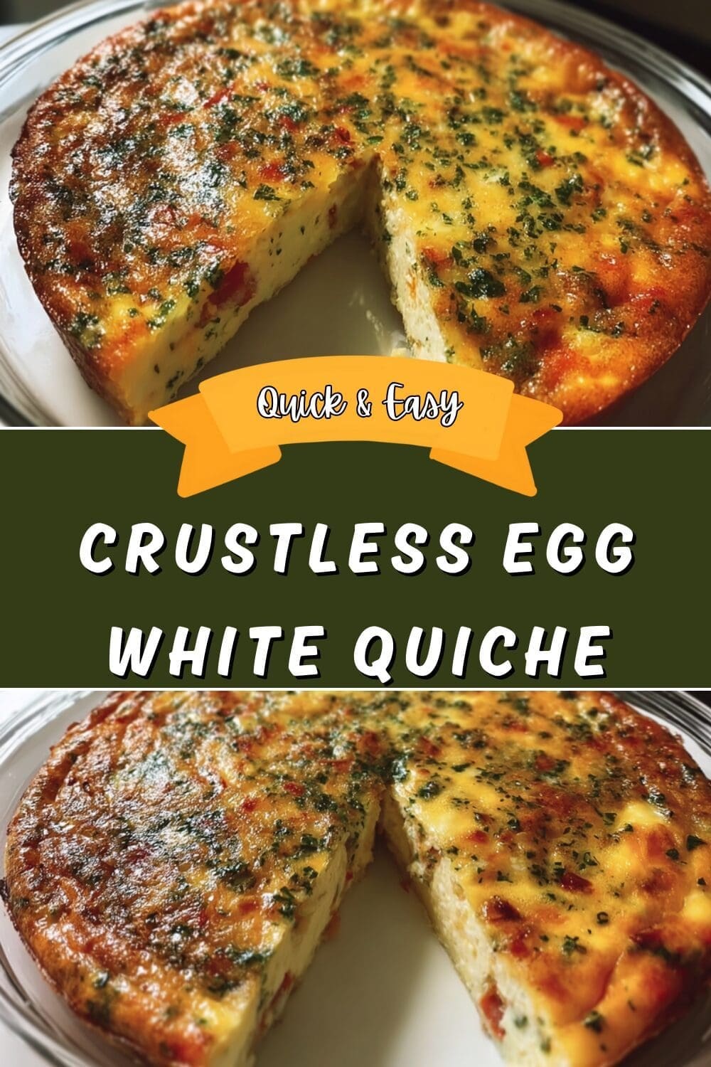 Crustless Egg White Quiche With Spinach And Feta 7 Crustless Egg White Quiche