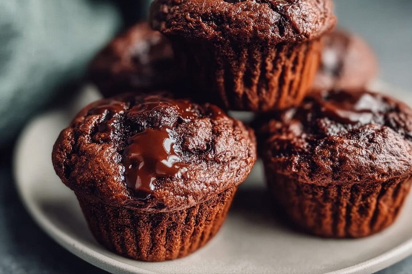 Double Chocolate Zucchini Muffins