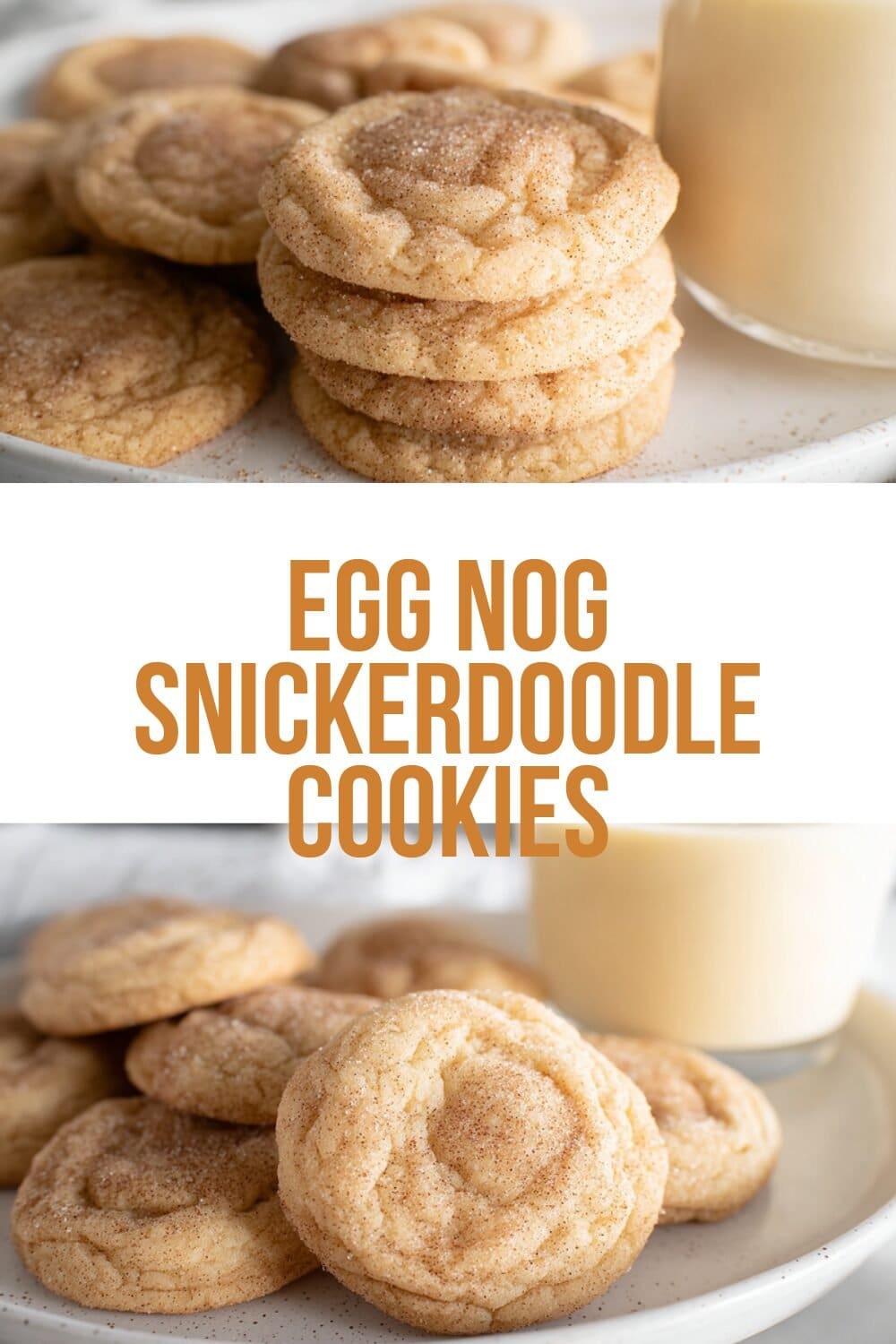 Egg Nog Snickerdoodle Cookies