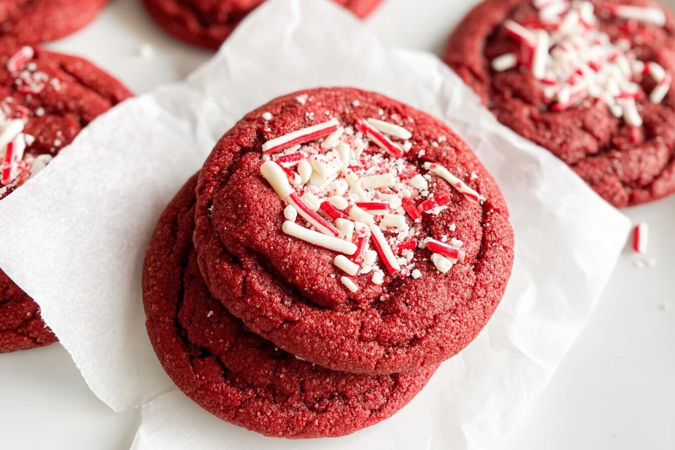 Red Velvet Cake Mix Cookies