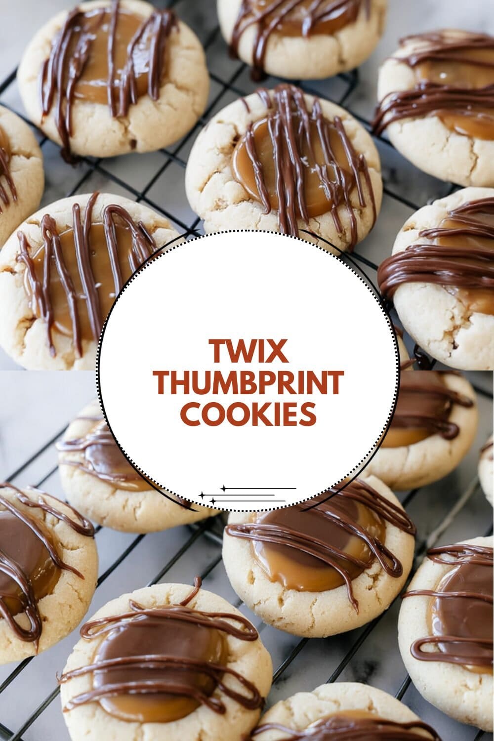 Twix Thumbprint Cookies