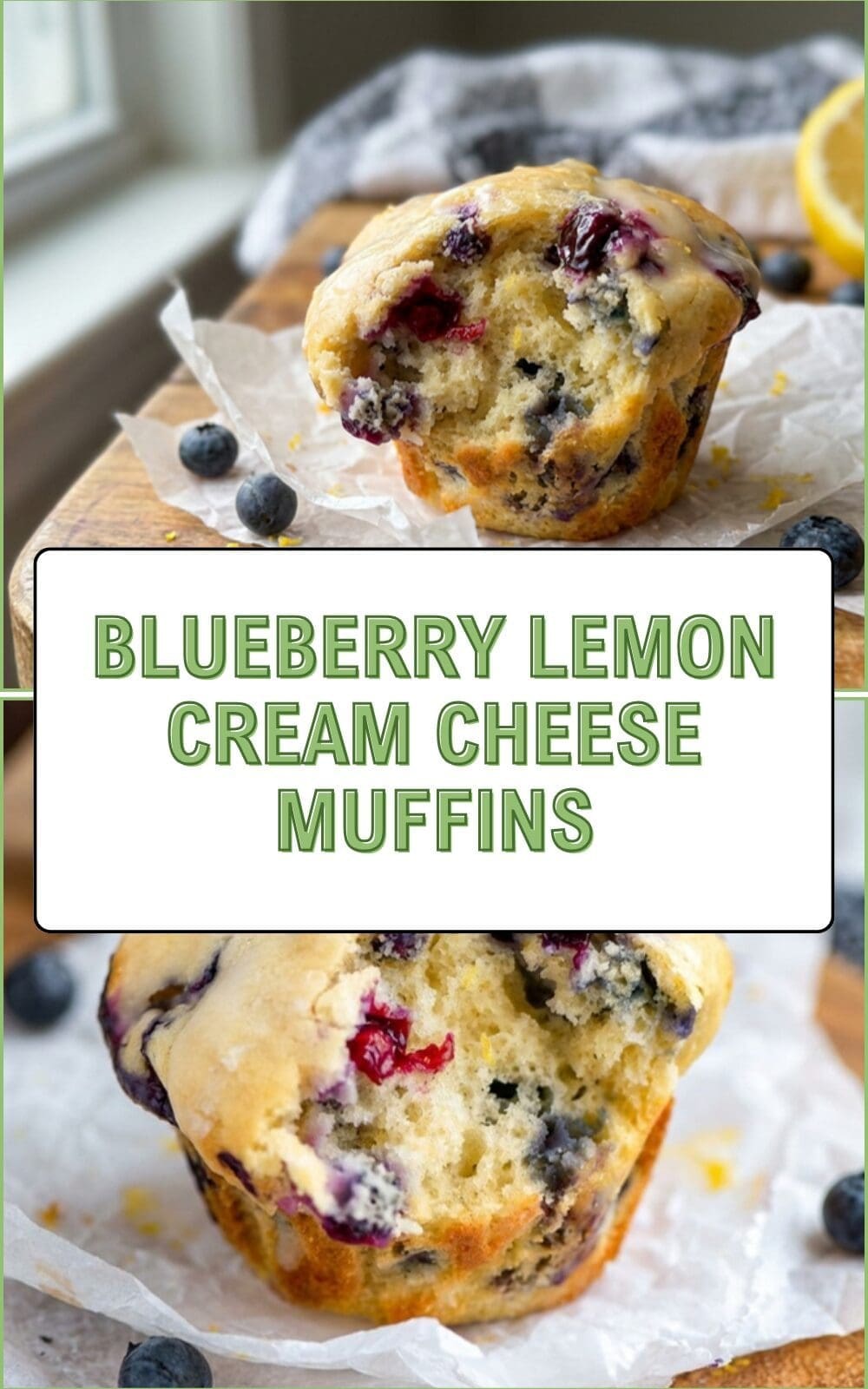 Blueberry Lemon Cream Cheese Muffins