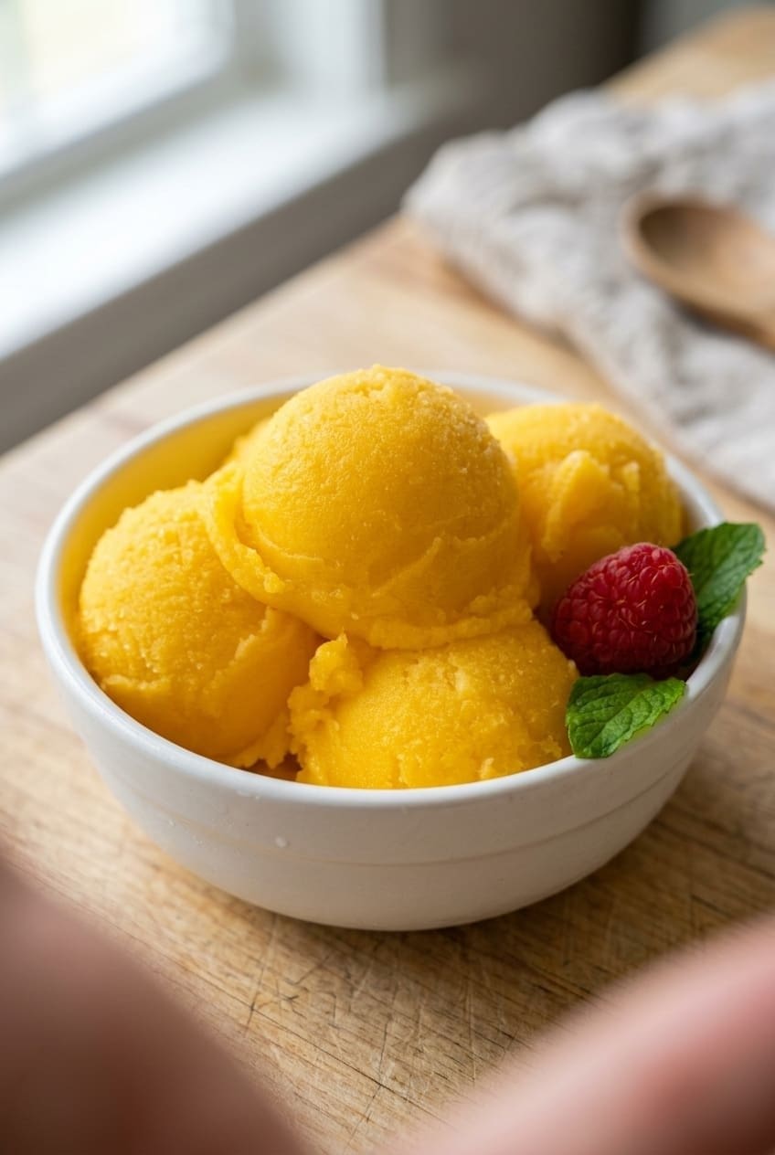 Mango Sorbet Recipe Easy Homemade Refreshing Treat 6 Mango Sorbet