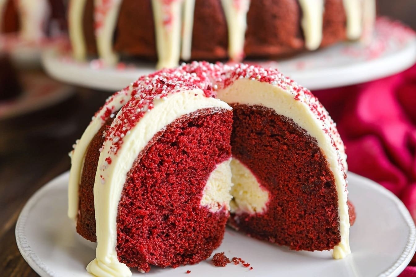 Red Velvet Cream Cheese Swirl Bundt Cake 6 Red Velvet Cream Cheese Bundt Cake