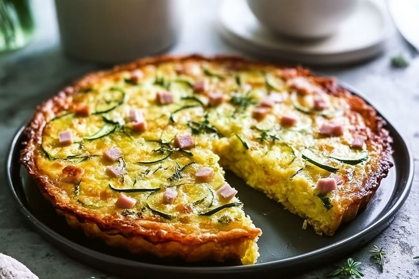 Crustless Ham And Zucchini Quiche Recipe 6 Ham And Zucchini Pie