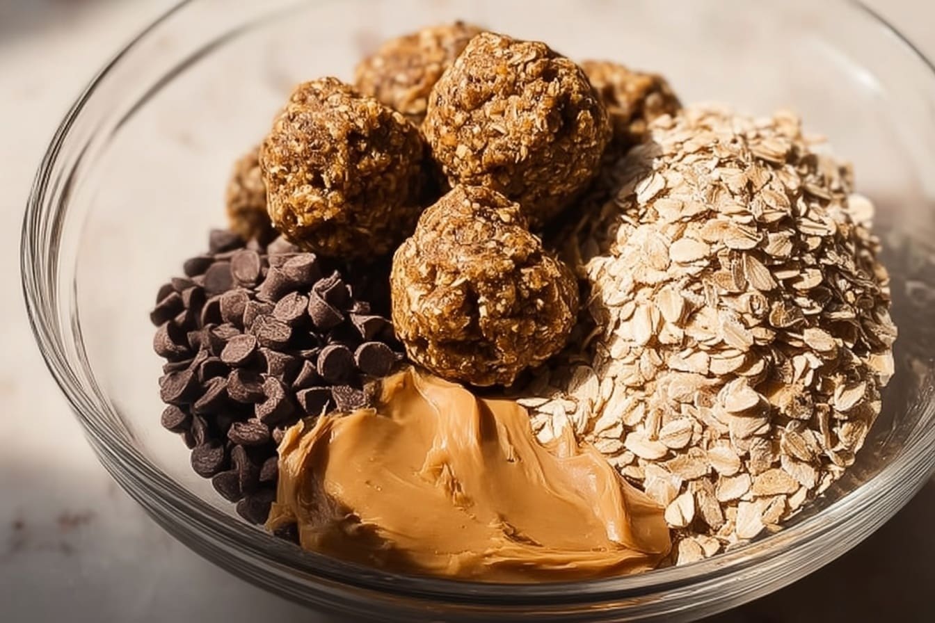 No Bake Energy Bites Quick Healthy Snack Recipe 6 Oatmeal Protein Balls