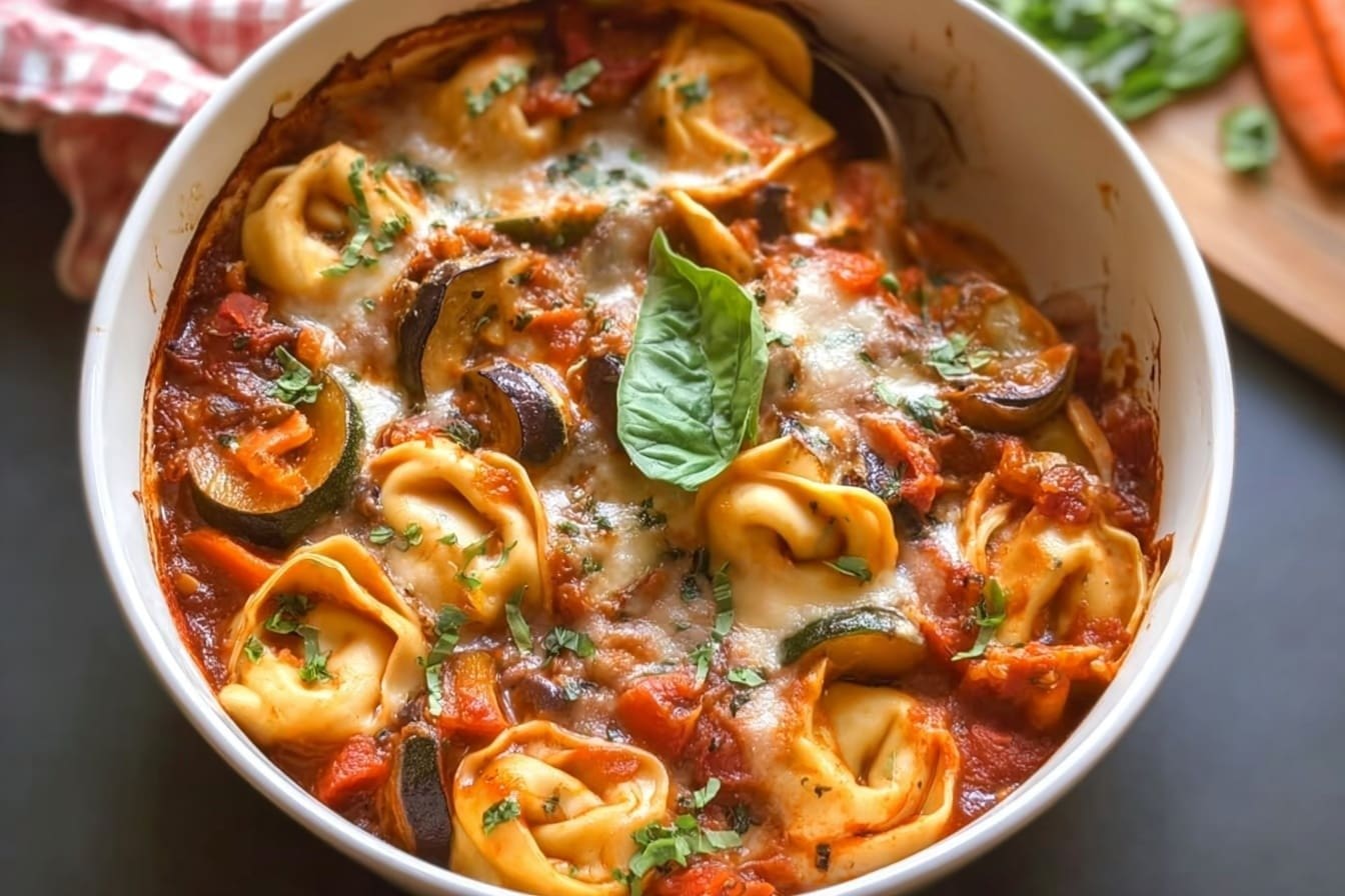 Slow Cooker Veggie Tortellini Bake 6 Slow Cooker Veggie Tortellini Bake